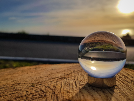 The world in a sphereの写真素材