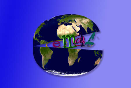 email. Electronic mail links the worldの写真素材