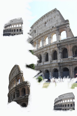  Rome. Colosseum. Composition with painterly effects.の写真素材