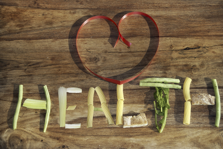 conceptual image  the healthy food for the healthy bodyの写真素材