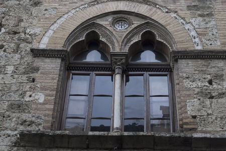Detail of a window of a historic palaceの写真素材