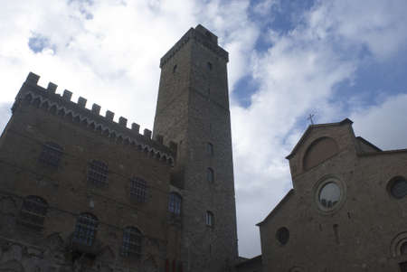 view of one of the San Gimignano towerの写真素材