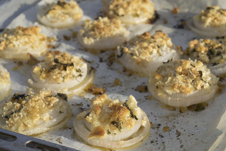 traditinal  mediterranean recipe: stuffed onionsの写真素材