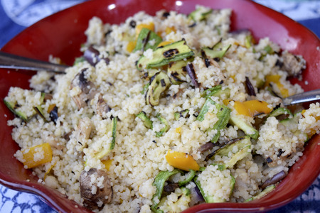 salad couscous for a vegetarian dietの写真素材