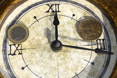 concepts and ideas:  dollar and euro are the key of the wealth in all timesの写真素材