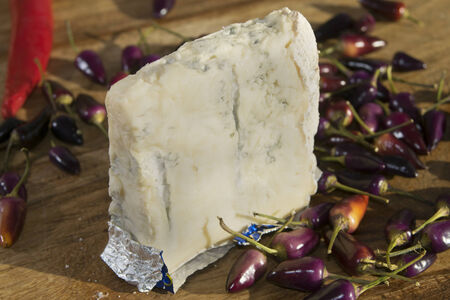 typical Italian product: gorgonzola cheeseの写真素材