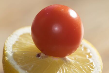 typical sicilian vegetables: pachino tomatoesの写真素材