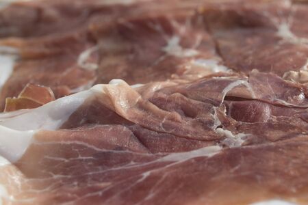 a tasty cold cuts for snack and appetizer: Parma raw hamの写真素材