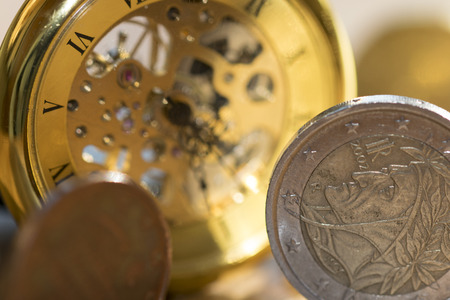 time and business: concept of money and precious timeの写真素材