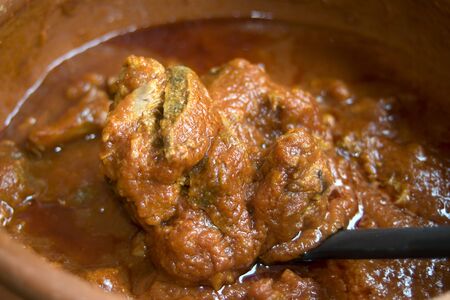 Easter traditions: ragout of suckling lamb  at the gravyの写真素材