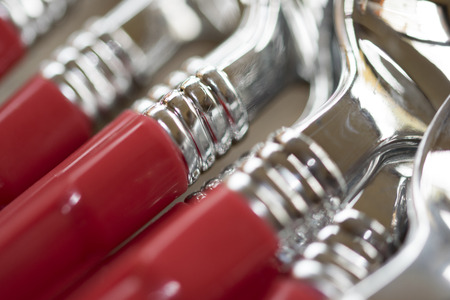 shape form and pattern: closeup of some spoonsの写真素材