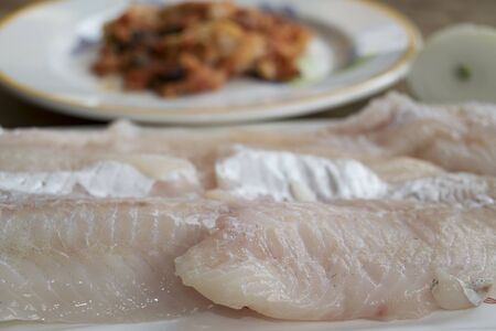 fillet of cod of the north sea ready to be cooked