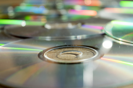 news technologies: data electronic storage with cd rom systemの写真素材