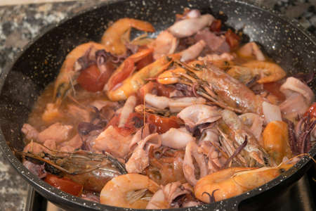 seasoning for pasta for this sauce allo scoglio from a combination of seafood shellfish crustaceans...