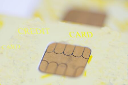 detail of a credit card and of the microchipの写真素材