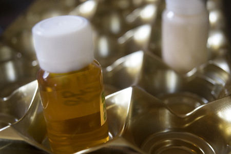 vaccine flacon on a medical canisterの写真素材