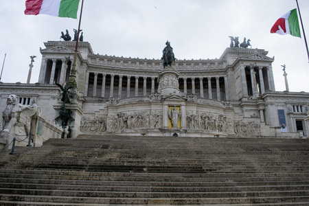 Vittoriano complex or monument  at  the Unknown Warrior in Romeのeditorial素材