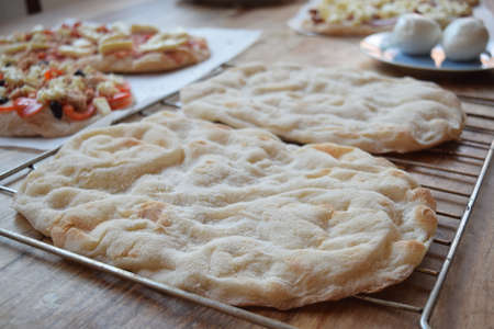 white pizza prepared at home