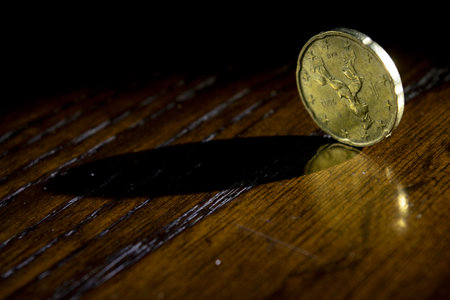 money seen in light chiaroscuro