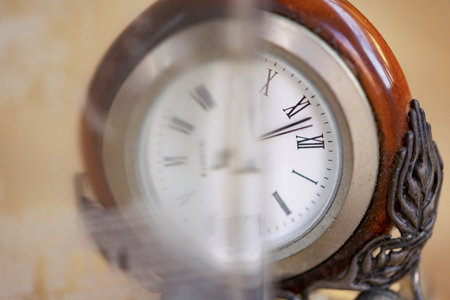 the dial of an old watch for a time conceptの写真素材