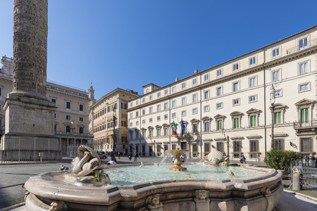 Rome, Italy - March 03, 2019: view of Palazzo Chigi, headquarters of the Government of the Italian Republic and residence of the president of the Council of Ministersのeditorial素材