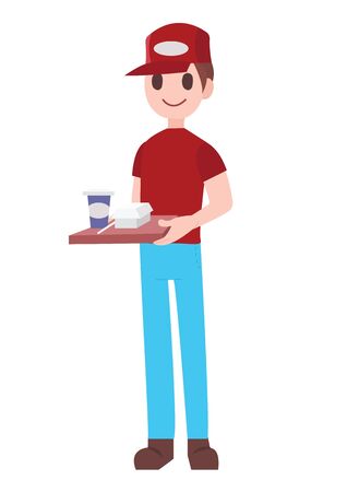 Fast food workerの写真素材