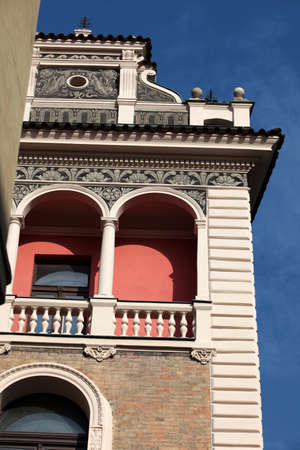 Prague, detail of the facade of a historic buildingの写真素材