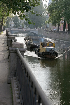 St. Petersburg, embankments, canals, bridges, canal Griboedovの写真素材