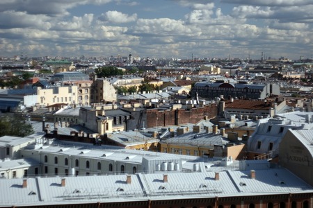 St. Petersburg city view from the gallery of St. Isaac's Cathedralの写真素材