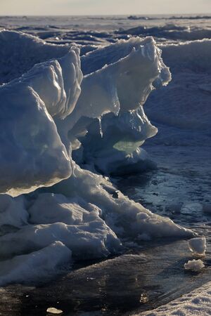 melted the ice of lake Baikal on the boundary of the Barguzin reservation