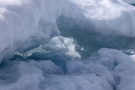 Baikal in April, Sunny day, Cape Cross, the boundary of the Barguzin reservation.