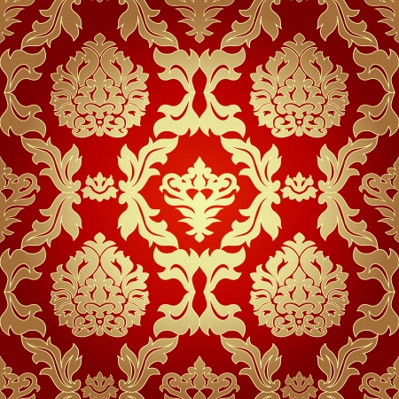 Seamless pattern background. Damask wallpaper. Vector illustrationのイラスト素材