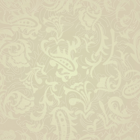 Damask vintage floral seamless pattern background, vector illustration.のイラスト素材