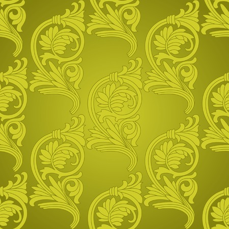Damask vintage floral seamless pattern background, vector illustration のイラスト素材