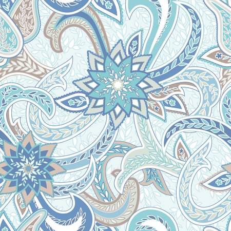 Seamless pattern . Paisley colorful background のイラスト素材