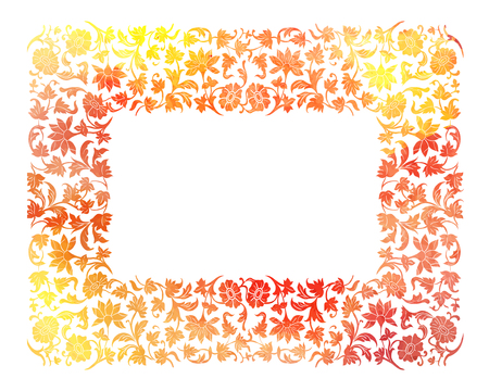 Save the date floral card. Wedding invitation. Border frame with flowers. Floral luxury ornamental pattern template for design.Vector illustrationのイラスト素材