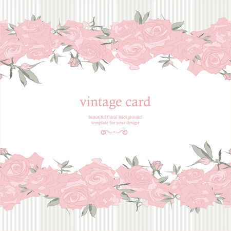 Save the Date Floral Card   のイラスト素材