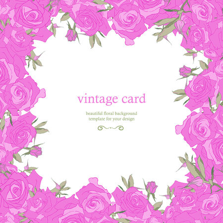 Save the Date Floral Card   のイラスト素材