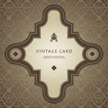 Card in traditional oriental style. のイラスト素材