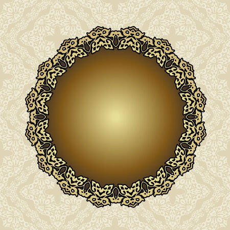 Floral frame background in arabic motifのイラスト素材