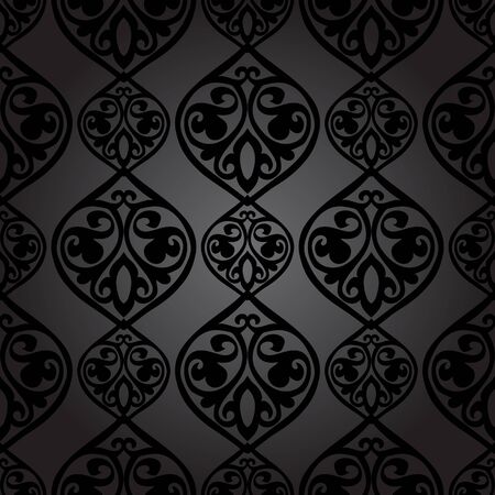 Luxury damask seamless motif のイラスト素材