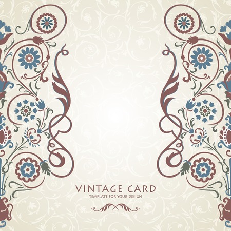 Floral border on seamless background.のイラスト素材