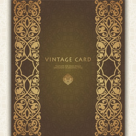 Luxury gold border on seamless background.のイラスト素材