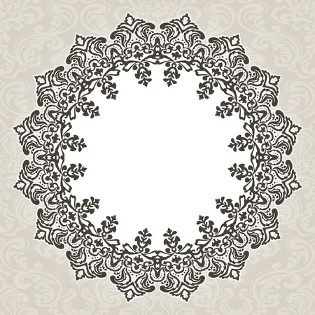 Floral border on seamless background. Vintage Background Traditional Ottoman motifs.Decorative colorful seamless pattern in mosaic ethnic style.Vector illustrationのイラスト素材