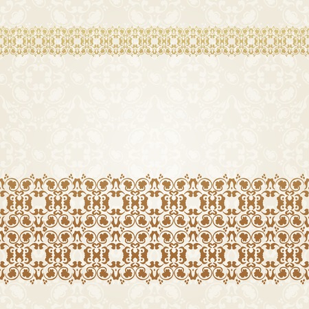 Save the date card with luxury gold border on seamless background. Wedding invitation.Vector illustrationのイラスト素材