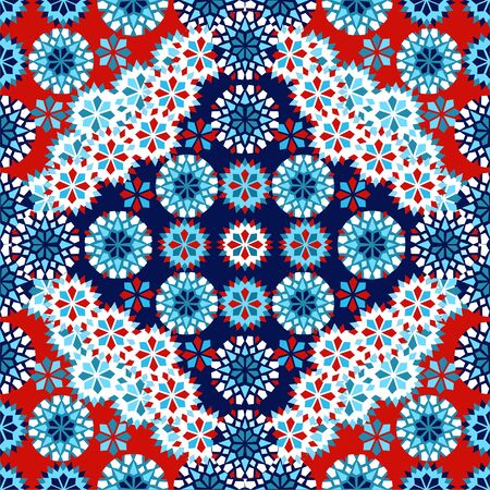 Damask luxury seamless background. Filigree oriental ornament. Decorative l pattern in mosaic ethnic...