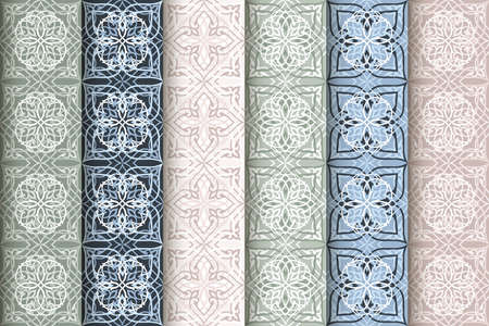 Oriental traditional decoration set. vector pack