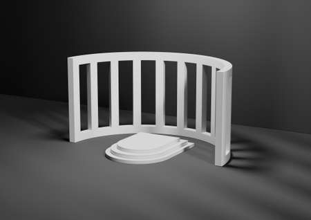 Abstract 3d render, modern background, graphic design podiumの写真素材