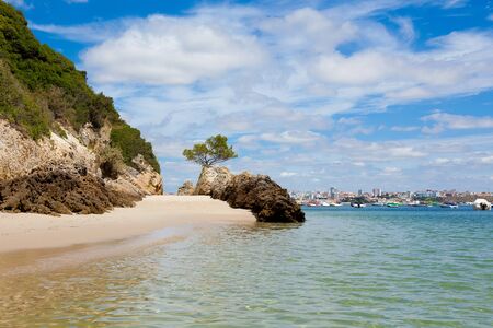 Beautiful beach of Setubal in Portugalの写真素材