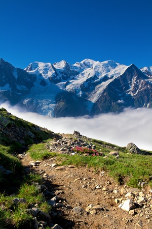 A beautiful view of the austrian alpsの写真素材